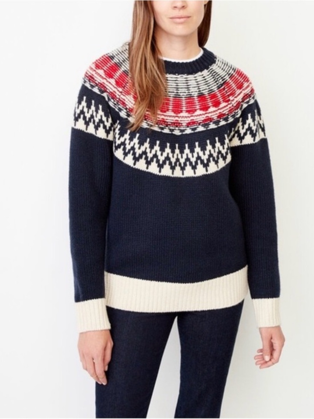 Roots Tundra Fair Isle Wool Blend Sweater NWT Small